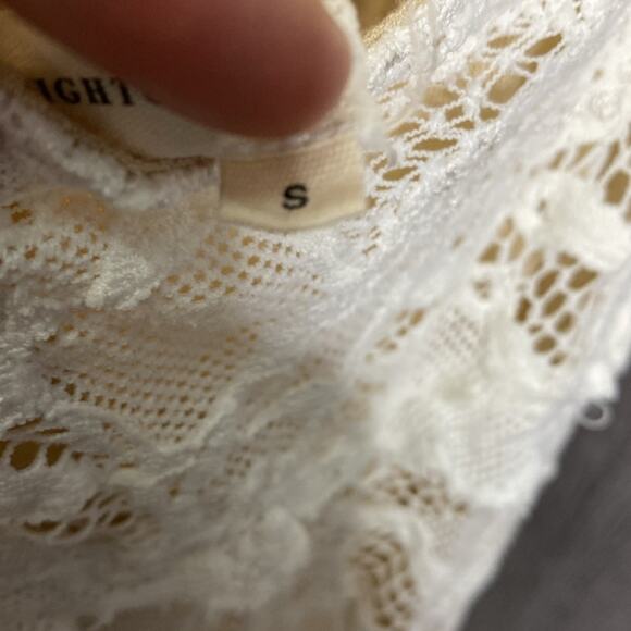 Nightcap Wisteria Halter Lace Jumpsuit in White Women's Small - Picture 5 of 9